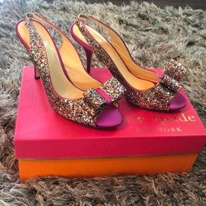 Kate Spade Charm Glitter Heel